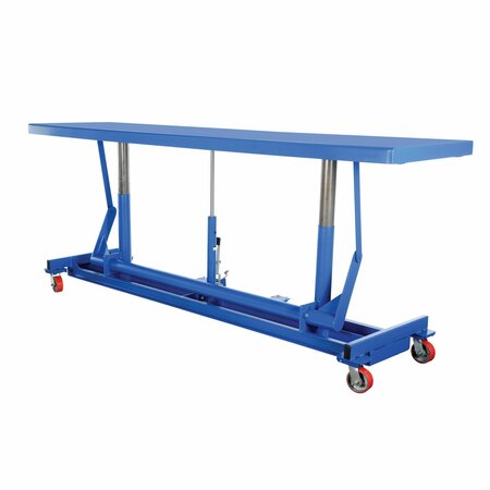 Vestil Long Deck Cart 2000lb 120 x 30 Poly-On-Steel Casters LDLT-30120